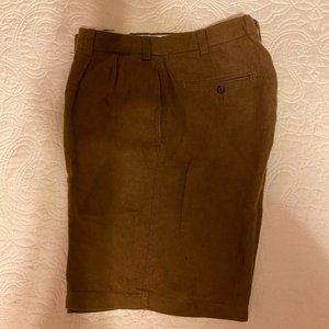 Men's Daniel Cremieux Brown Linen Shorts Size 35W